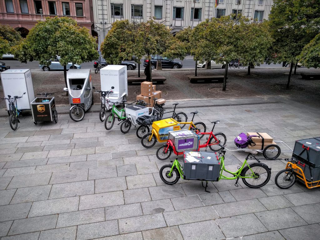 Lastenrad -Versammlung in Berlin